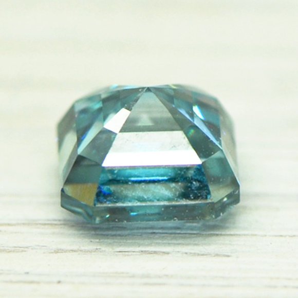 Asscher Cut Diamond Fancy Blue Color Loose VVS2 1.00 Carat - Picture 5 of 9